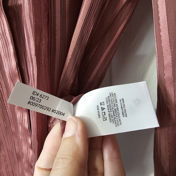 Express Tie Neck Relaxed Portofino Button Down Shirt - Size S - Picture 14 of 14